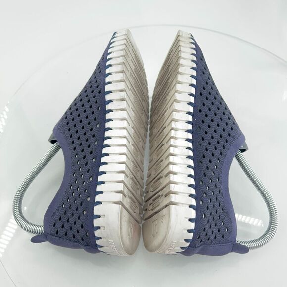 Ilse Jacobsen Womens Tulip Slip On Shoe Size 37 7 Blue Perforated Vegan Leather - Picture 6 of 11